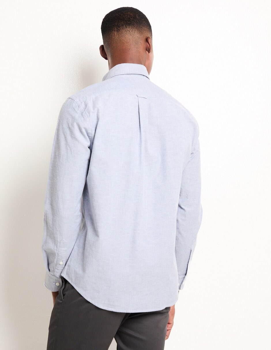 Camisa de vestir de algodón manga larga para hombre 2
