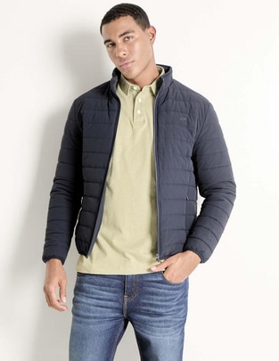 Chamarra casual capitonada para hombre