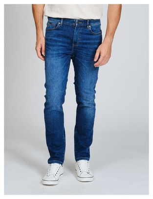 Jeans straight lavado medio para hombre