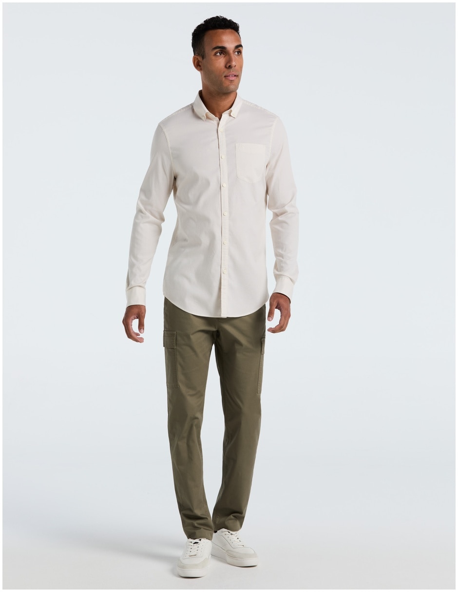 Camisa casual de algodón manga larga para hombre 3