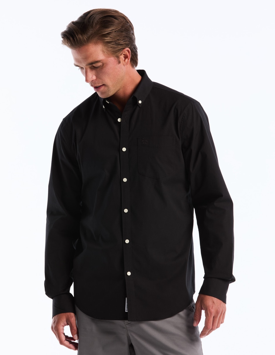 Camisa casual de algodón manga larga para hombre Camisa casual de algodón manga larga para hombre