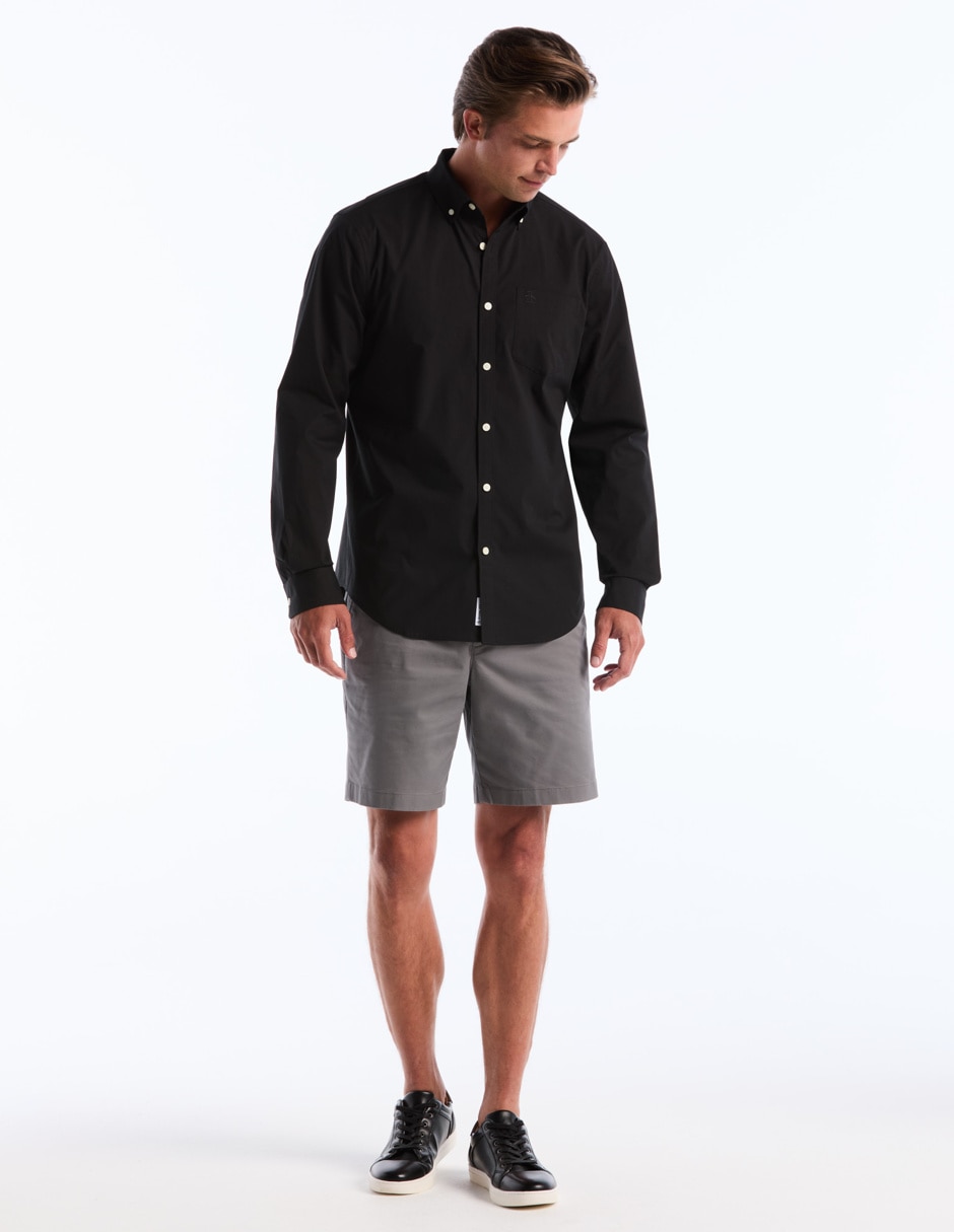 Camisa casual Original Penguin de algodón manga larga para hombre