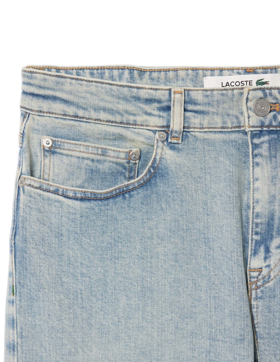 Jeans slim Lacoste lavado claro para hombre