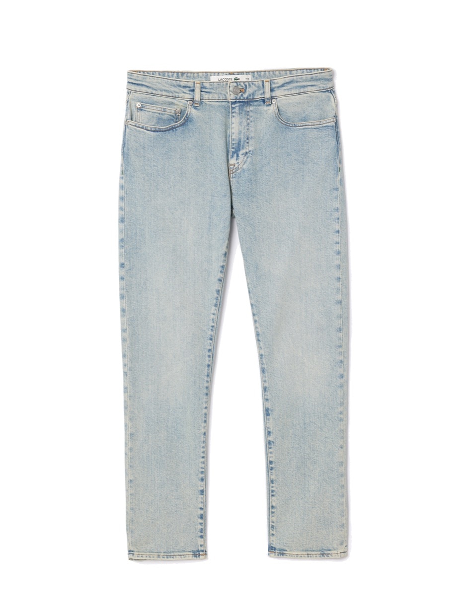 Jeans slim Lacoste lavado claro para hombre