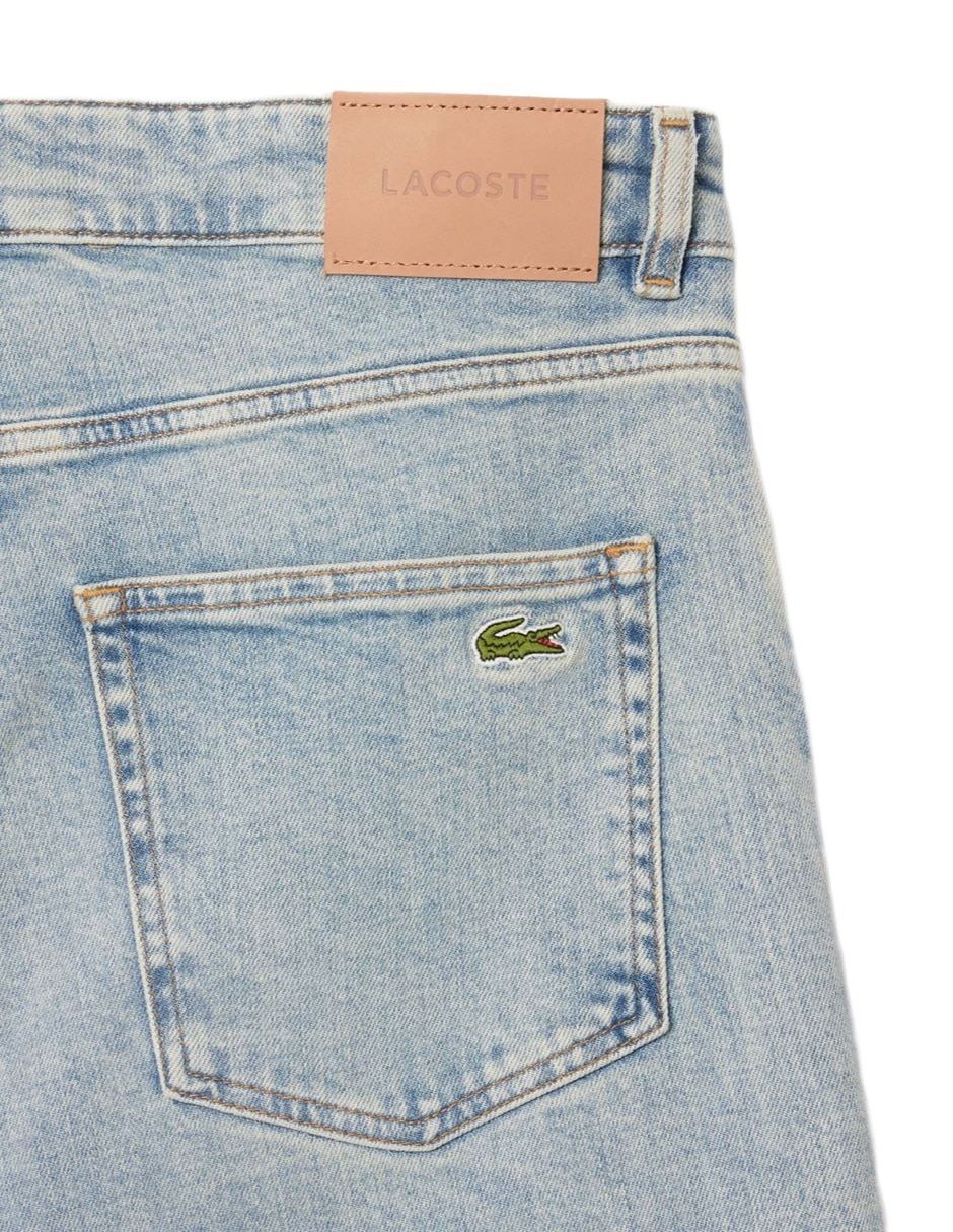 Jeans slim Lacoste lavado claro para hombre