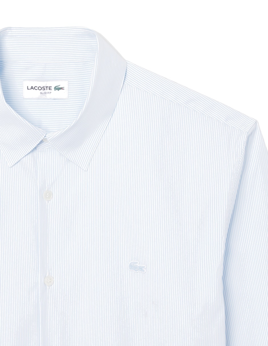 Camisa casual Lacoste de algodón manga larga para hombre