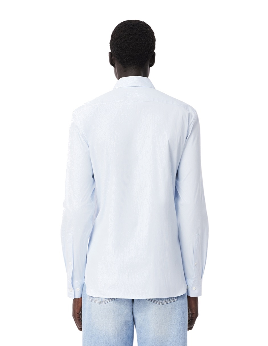 Camisa casual Lacoste de algodón manga larga para hombre