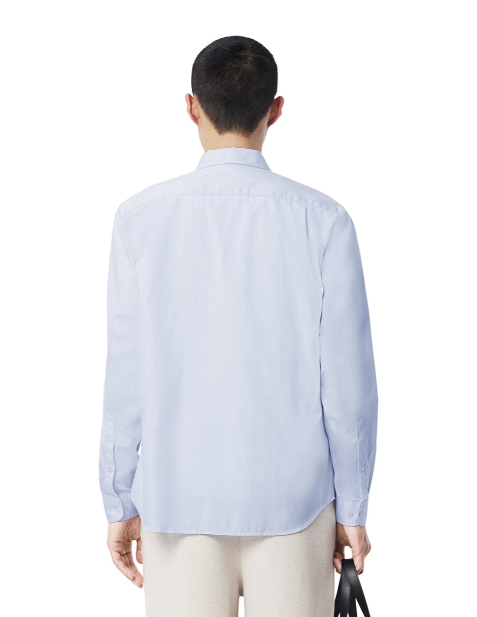 Camisa casual Lacoste de algodón manga larga para hombre
