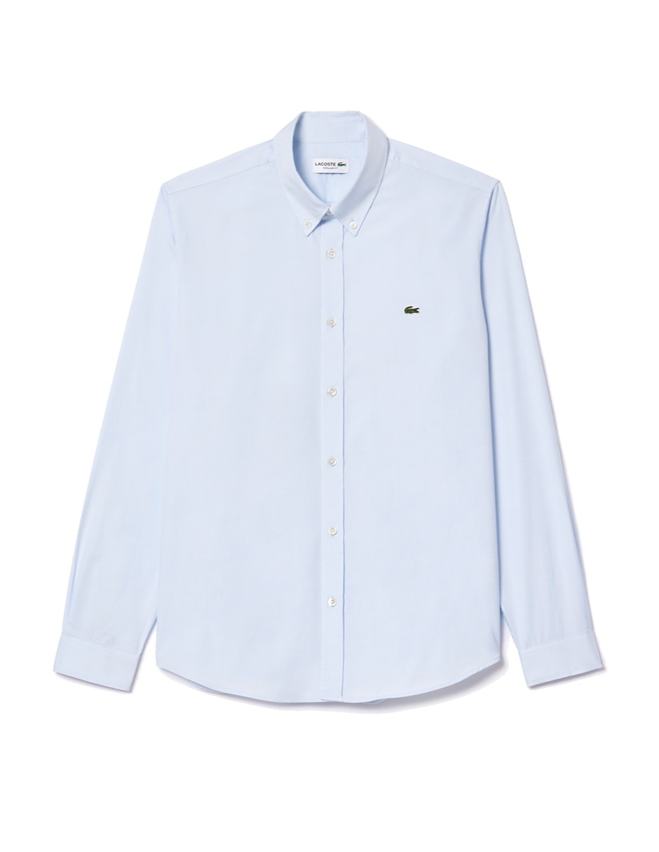 Camisa casual Lacoste de algodón manga larga para hombre