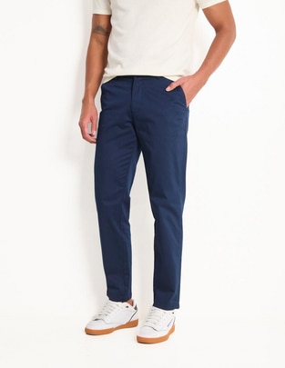 Pantalón business casual chino regular de algodón para hombre 1