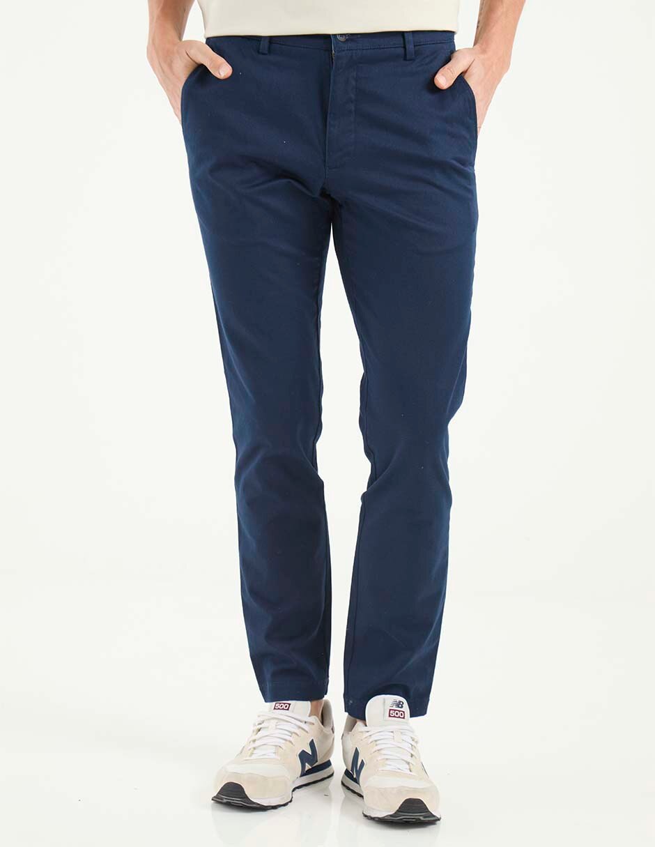 Pantalón chino slim de algodón para hombre
