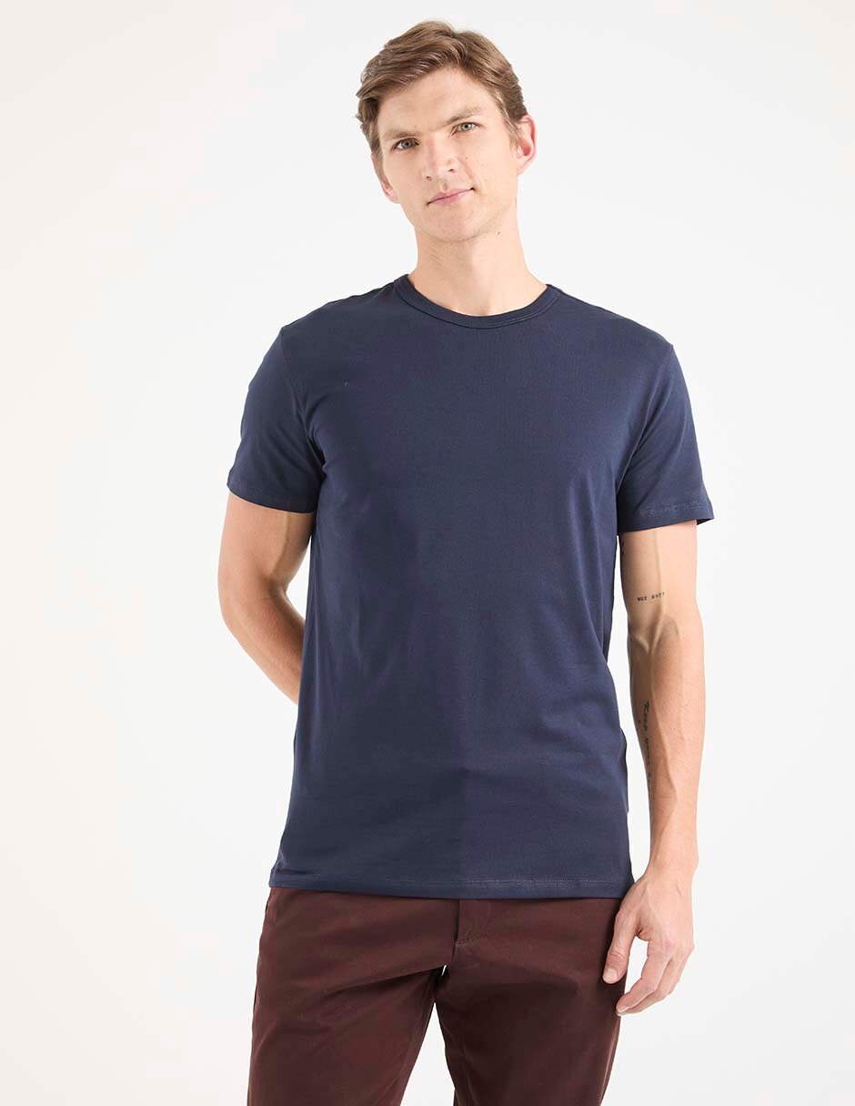 Playera cuello redondo para hombre