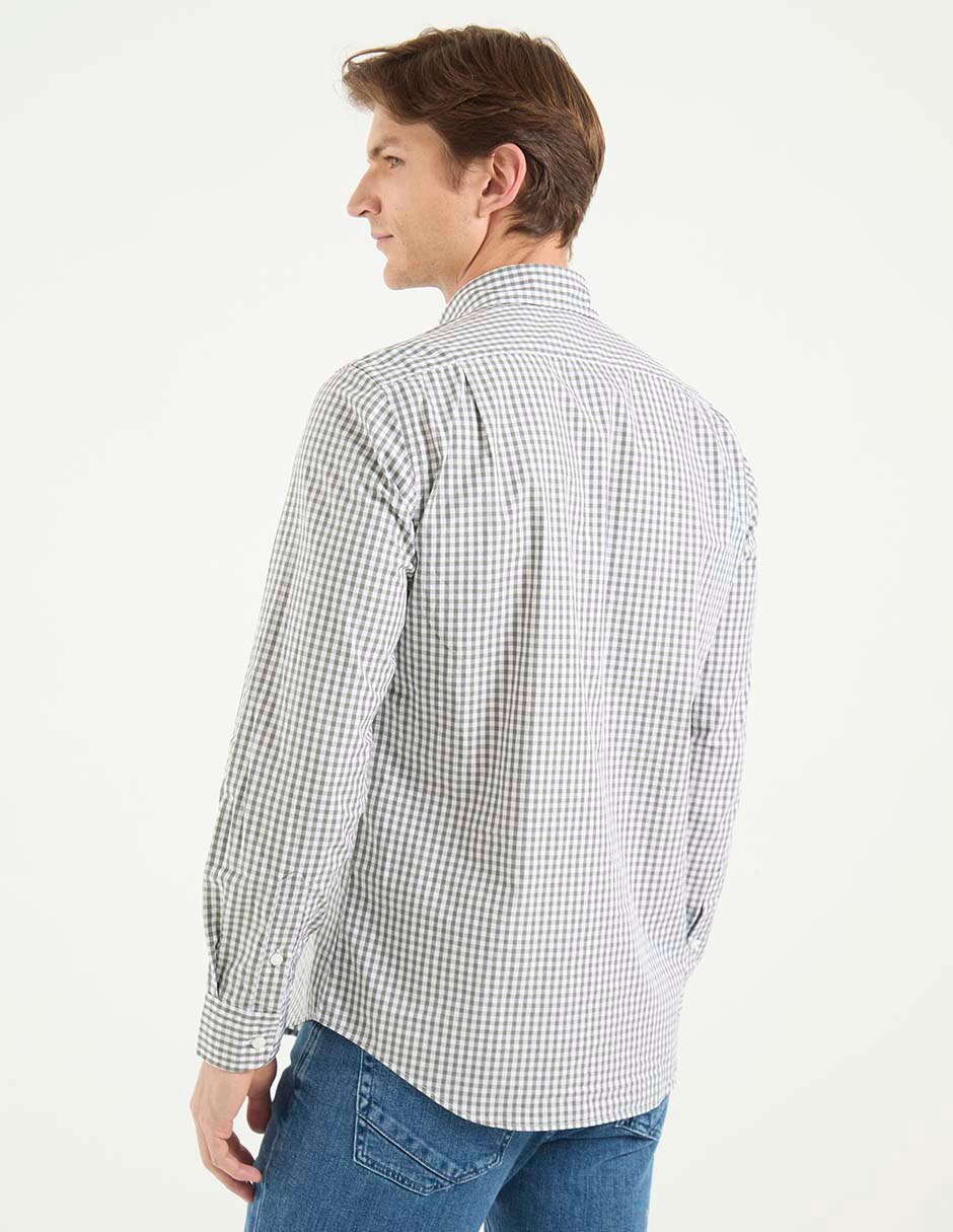 Camisa casual Scappino de algodón manga larga para hombre