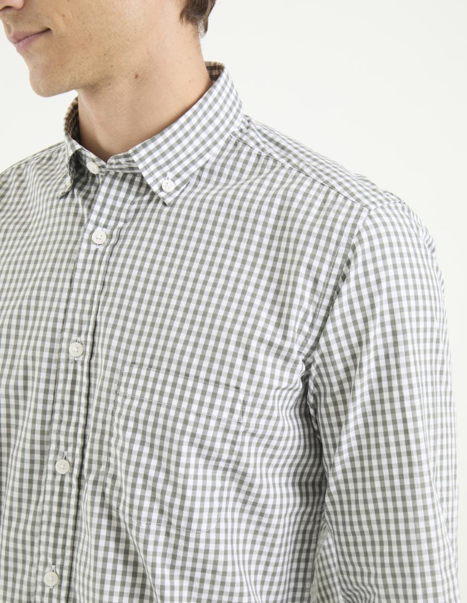 Camisa casual Scappino de algodón manga larga para hombre