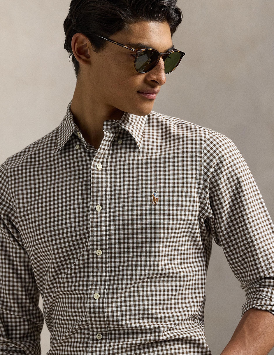 Camisa casual de algodón manga larga para hombre 4