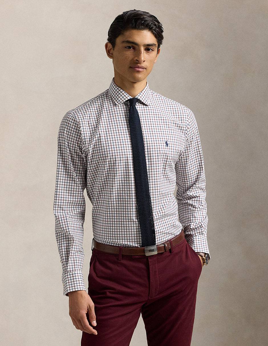 Camisa casual de algodón manga larga para hombre