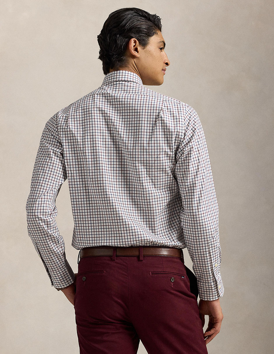 Camisa casual de algodón manga larga para hombre