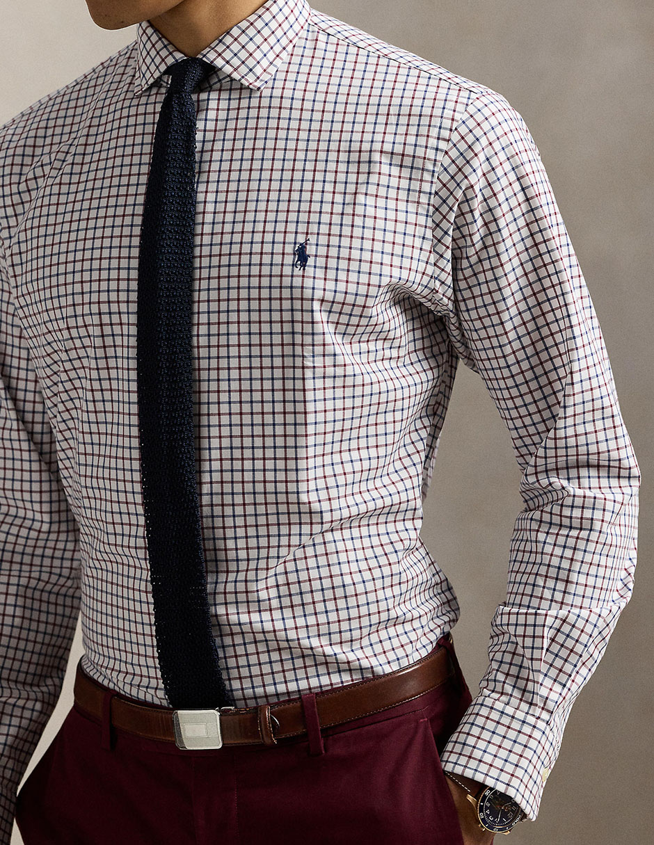 Camisa casual de algodón manga larga para hombre
