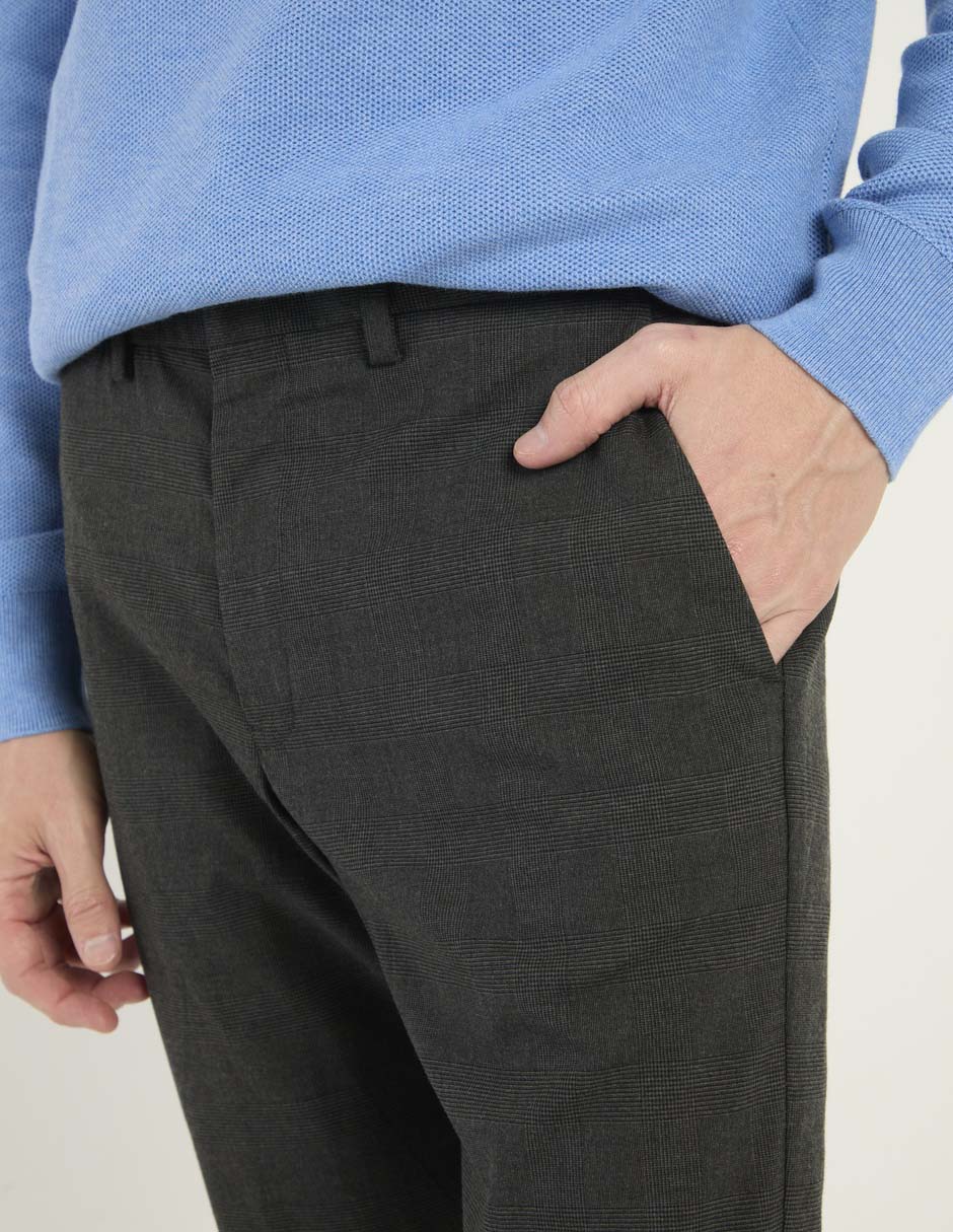 Pantalón recto de algodón para hombre