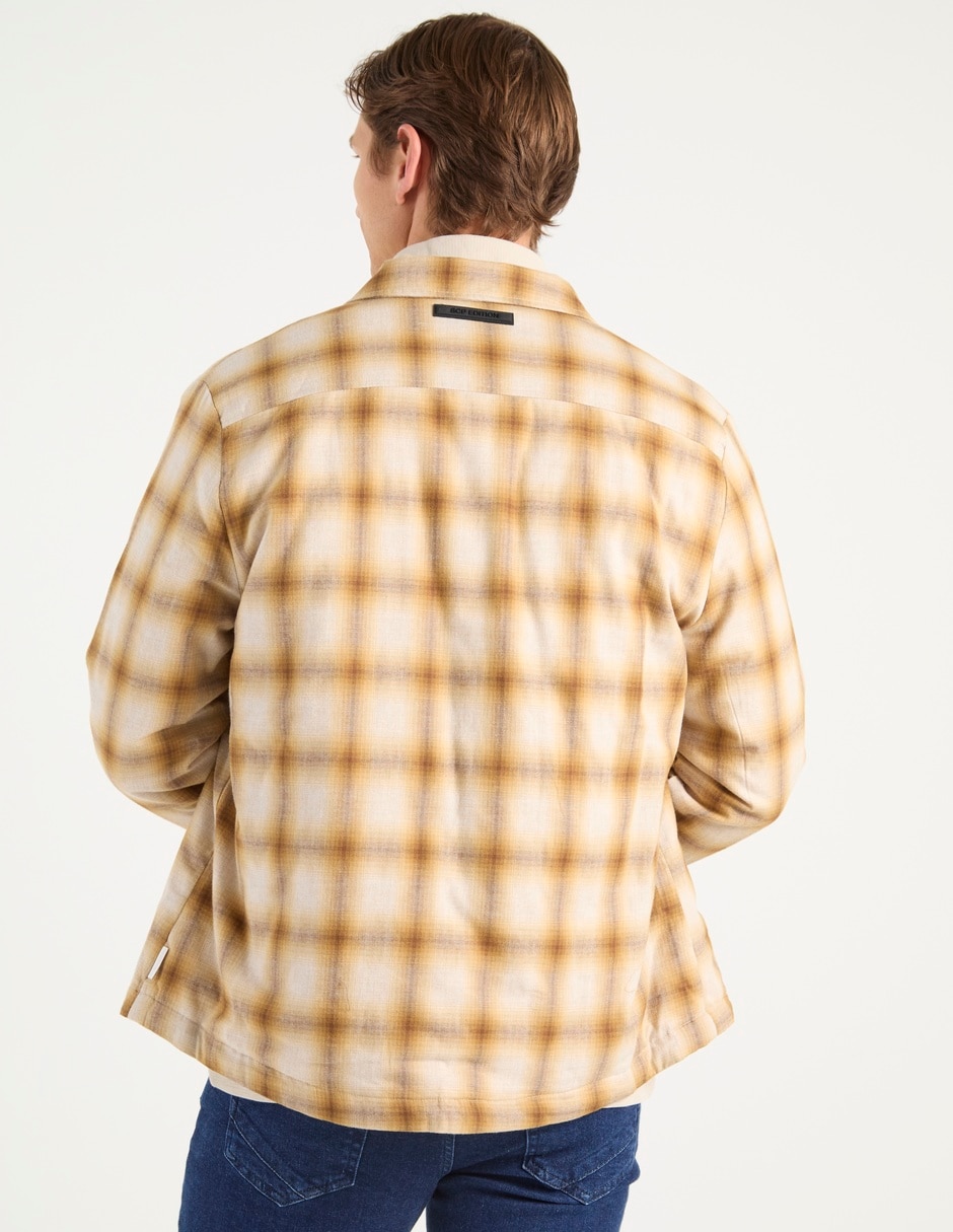 Camisa casual de algodón manga larga para hombre 4