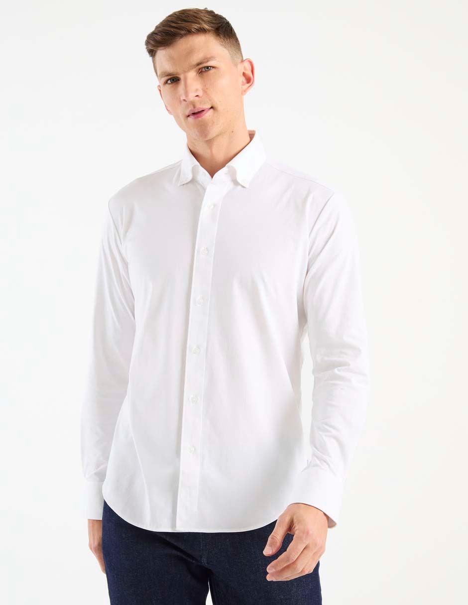 Camisa casual Scappino de algodón manga larga para hombre