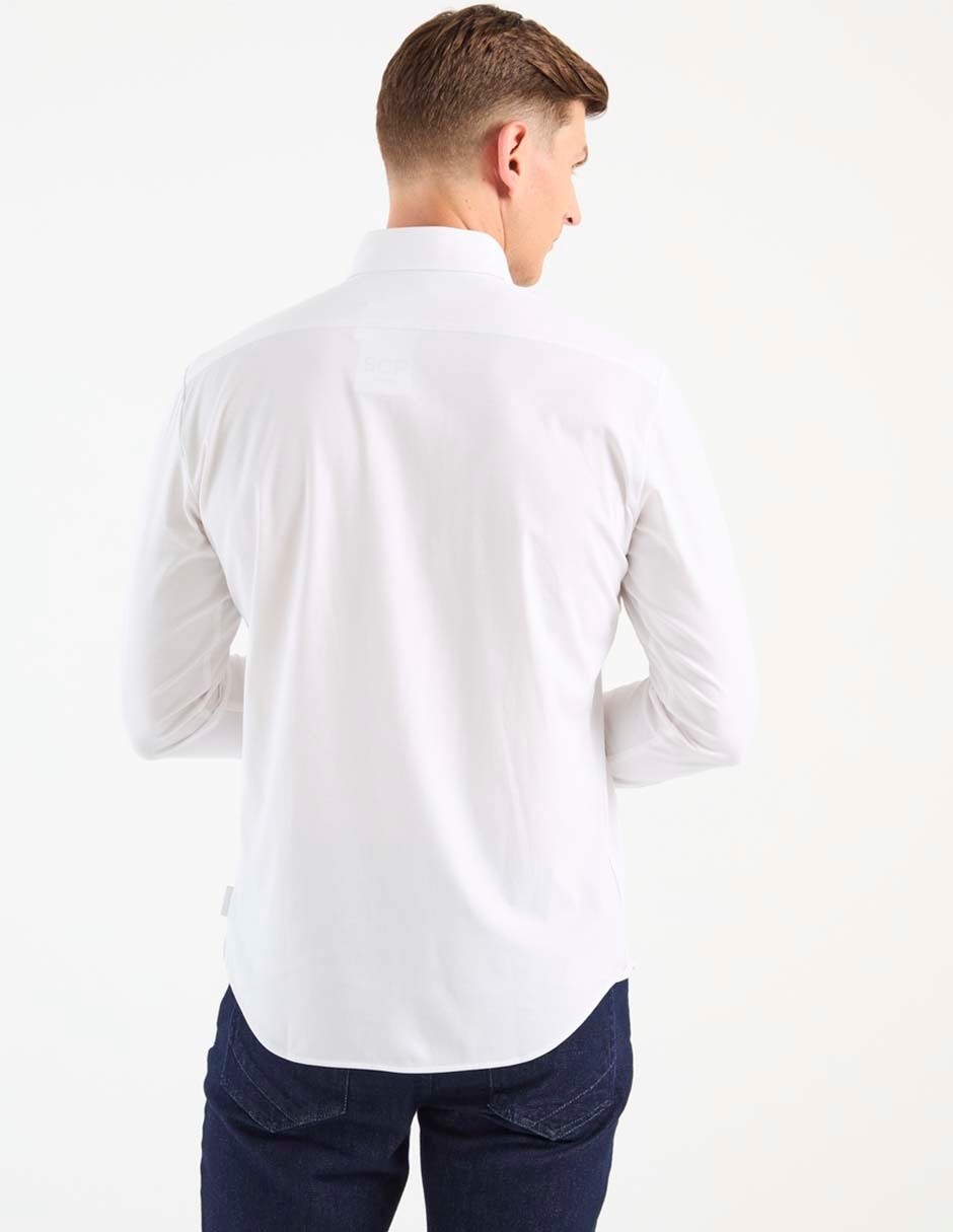 Camisa casual de algodón manga larga para hombre 4
