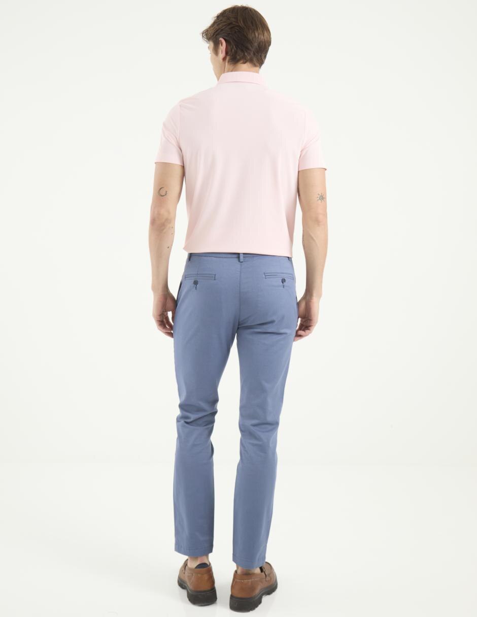 Pantalón chino slim de algodón para hombre 5