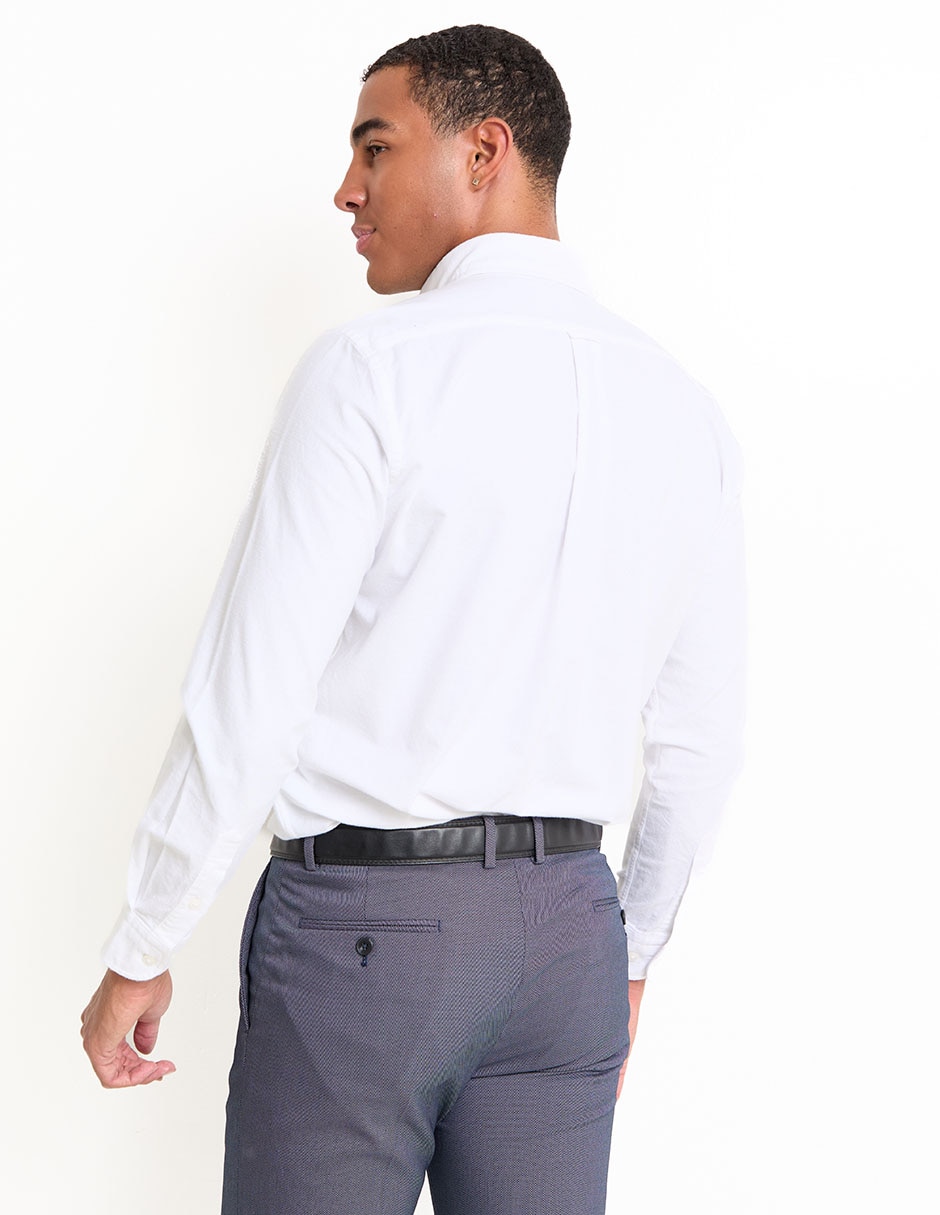 Camisa casual de algodón manga larga para hombre 6