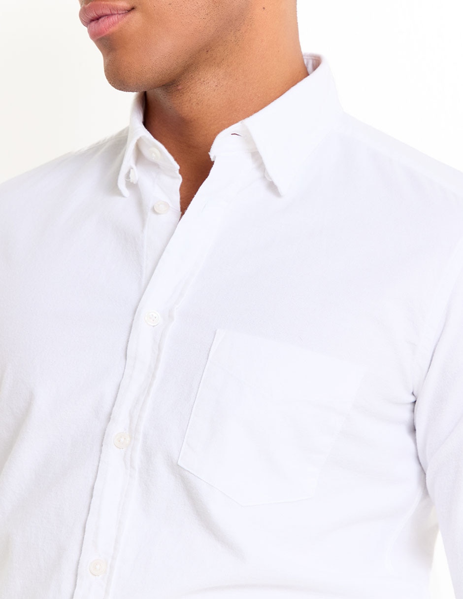 Camisa casual de algodón manga larga para hombre 8