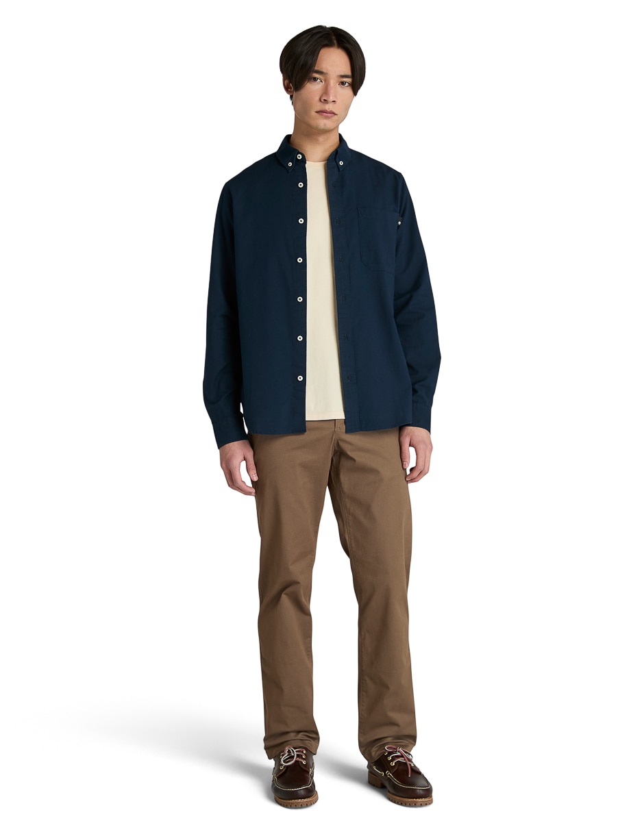 Pantalón regular de algodón para hombre 7
