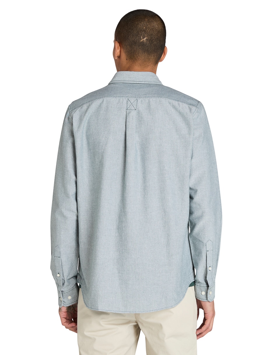Camisa casual Timberland de algodón manga larga para hombre