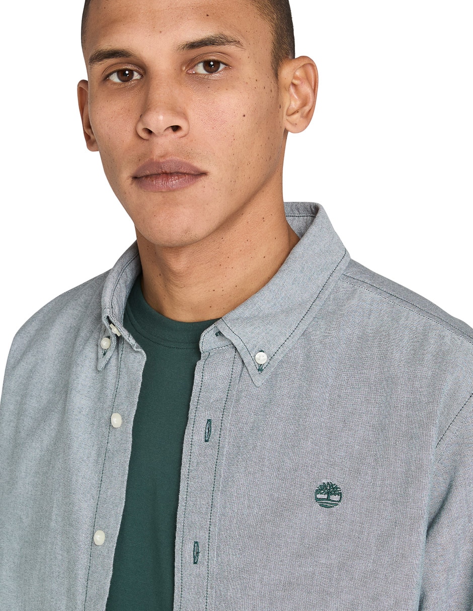 Camisa casual Timberland de algodón manga larga para hombre