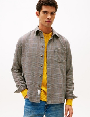 Camisa casual de algodón manga larga para hombre 1