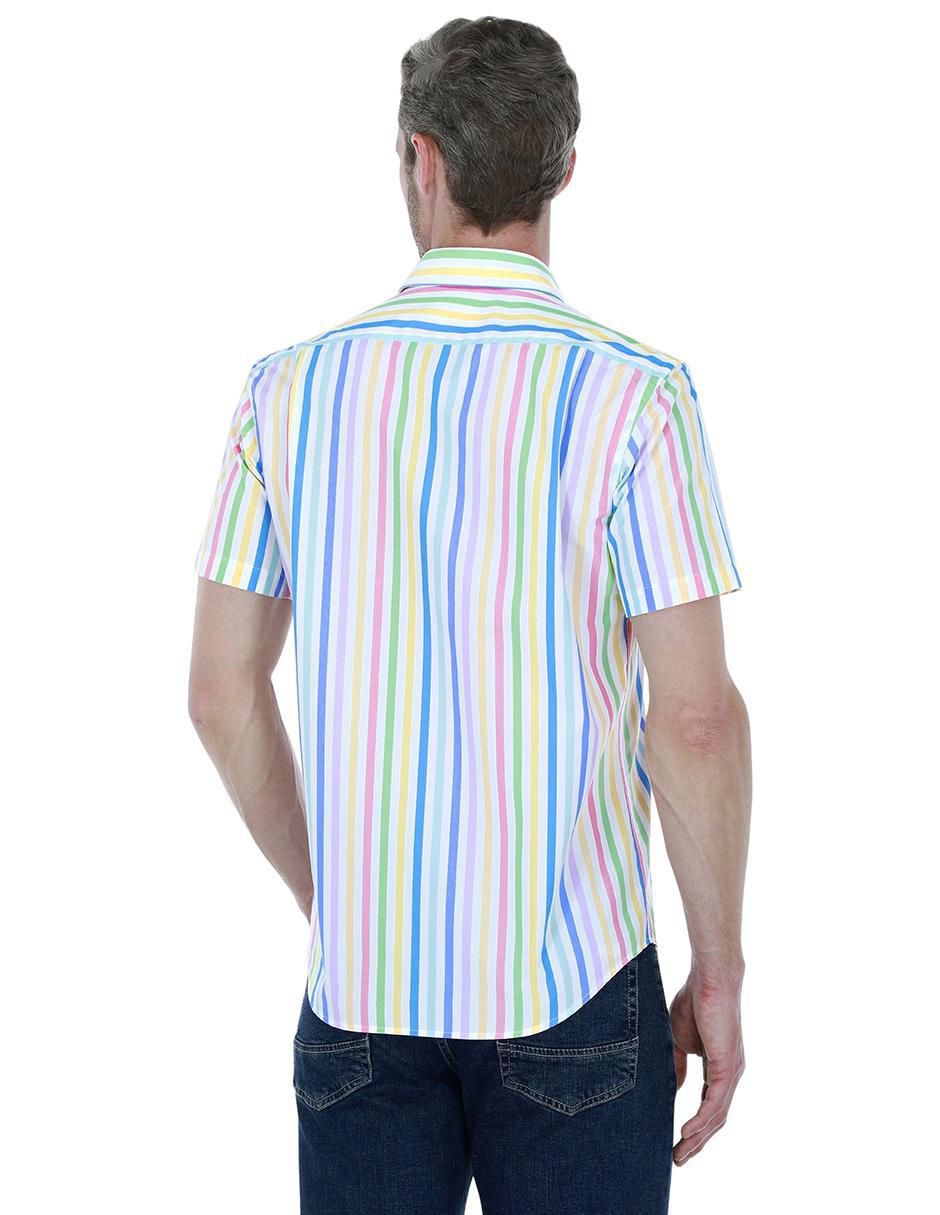 Camisa casual de algodón manga corta para hombre