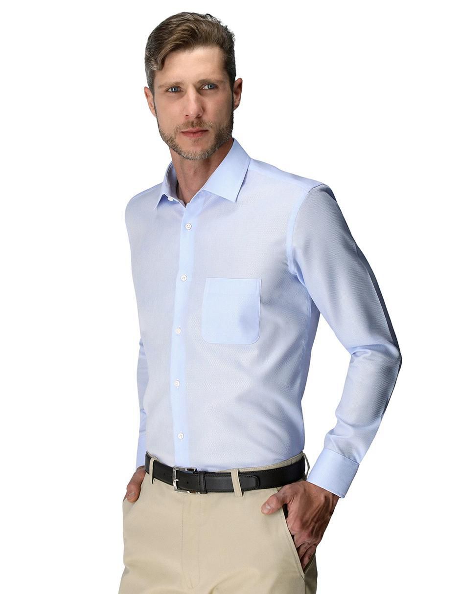 Camisa business casual de algodón manga larga para hombre 3