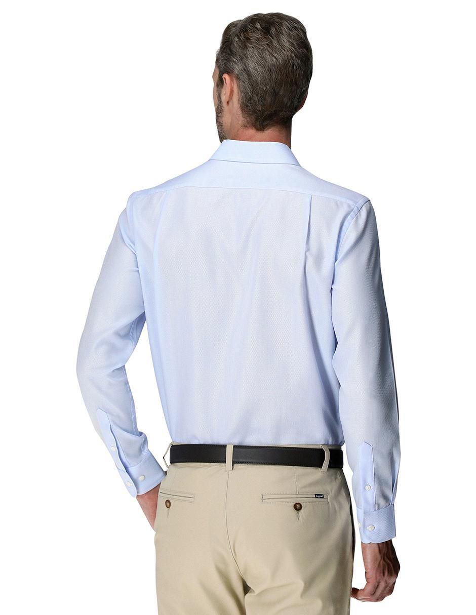 Camisa business casual de algodón manga larga para hombre 4