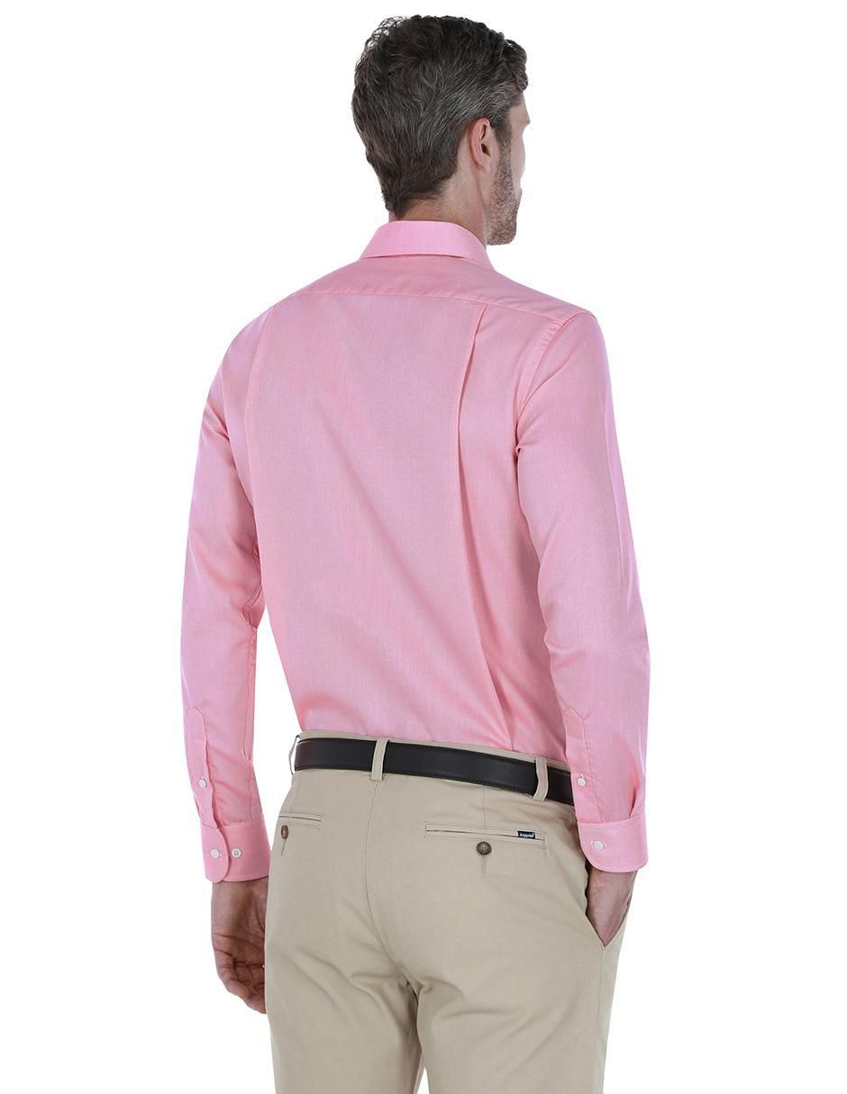 Camisa business casual de algodón manga larga para hombre 4