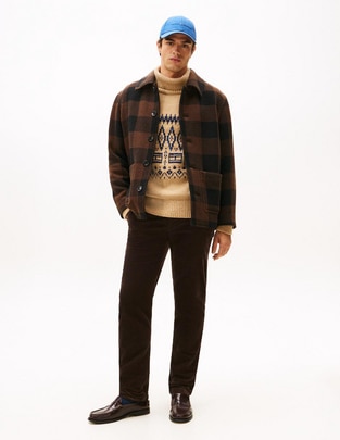 Pantalón regular de algodón para hombre 1