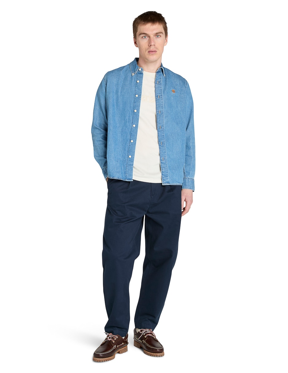 Camisa casual manga larga para hombre
