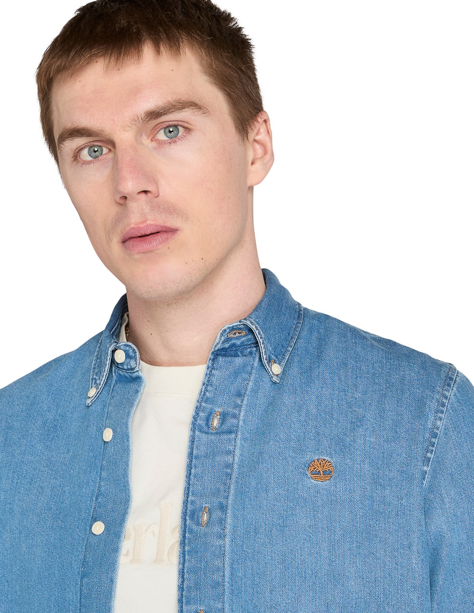 Camisa casual manga larga para hombre