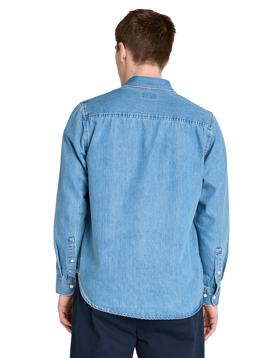 Camisa casual manga larga para hombre