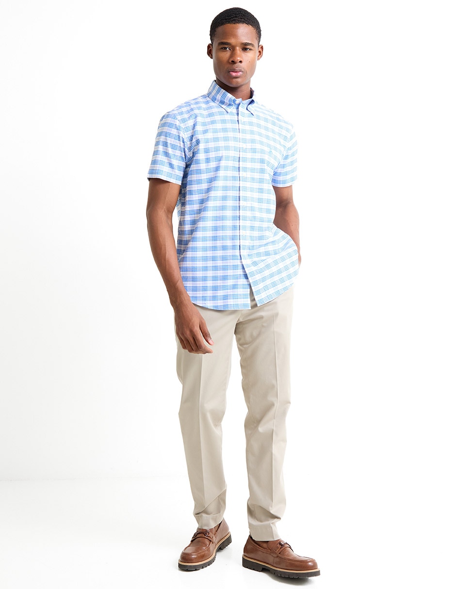 Pantalón chino slim de algodón para hombre 6