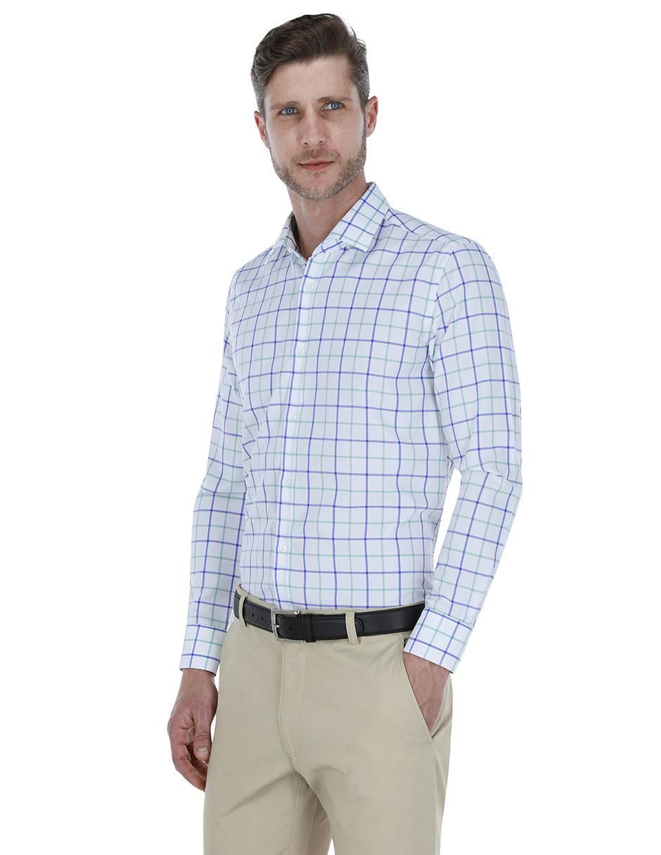Camisa business casual de algodón manga larga para hombre Camisa business casual de algodón manga larga para hombre