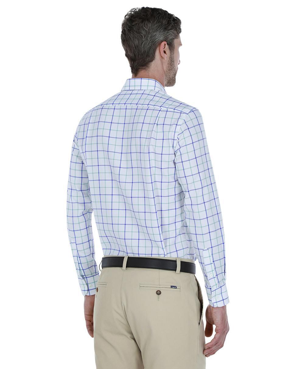 Camisa business casual de algodón manga larga para hombre 3