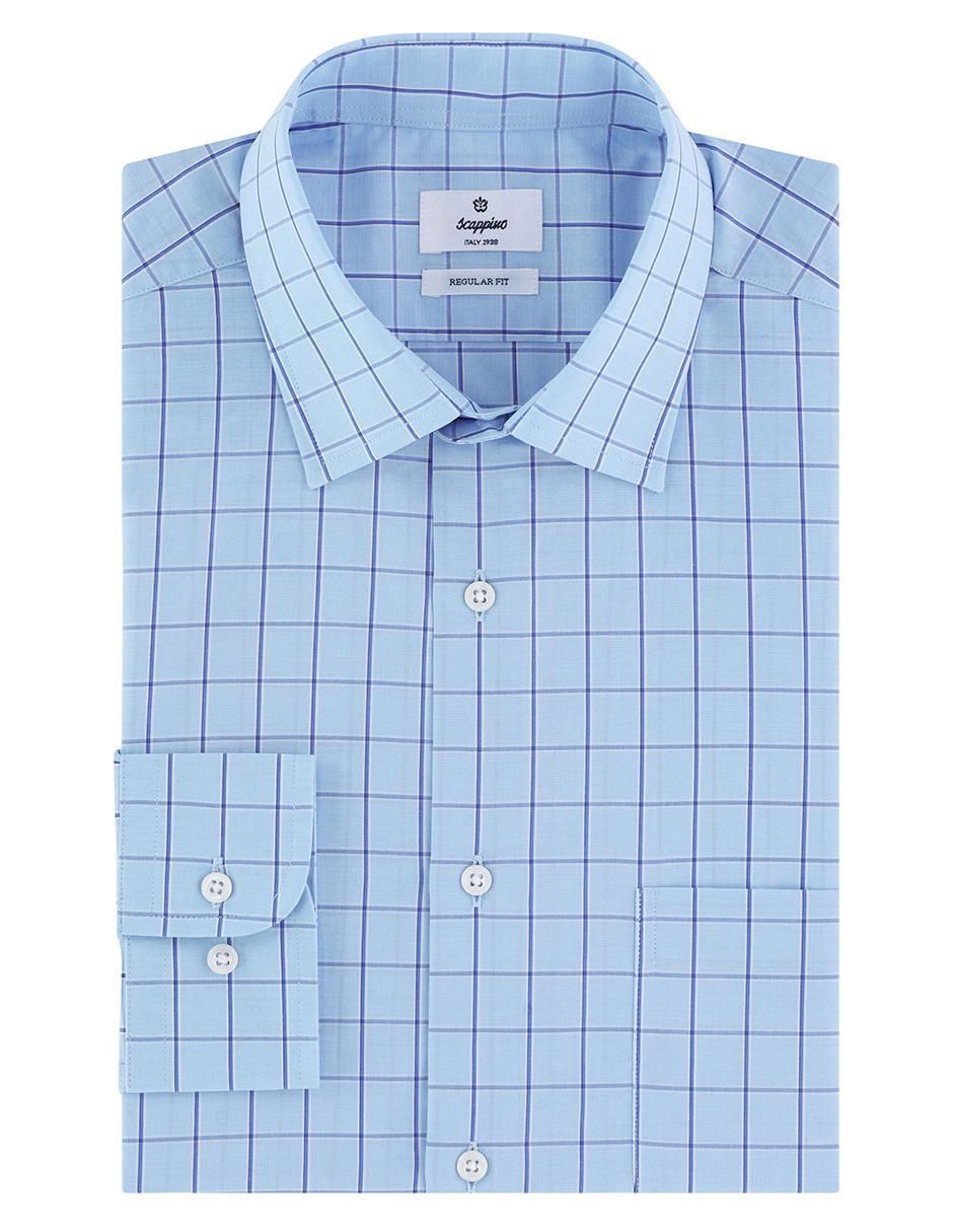 Camisa business casual de algodón manga larga para hombre