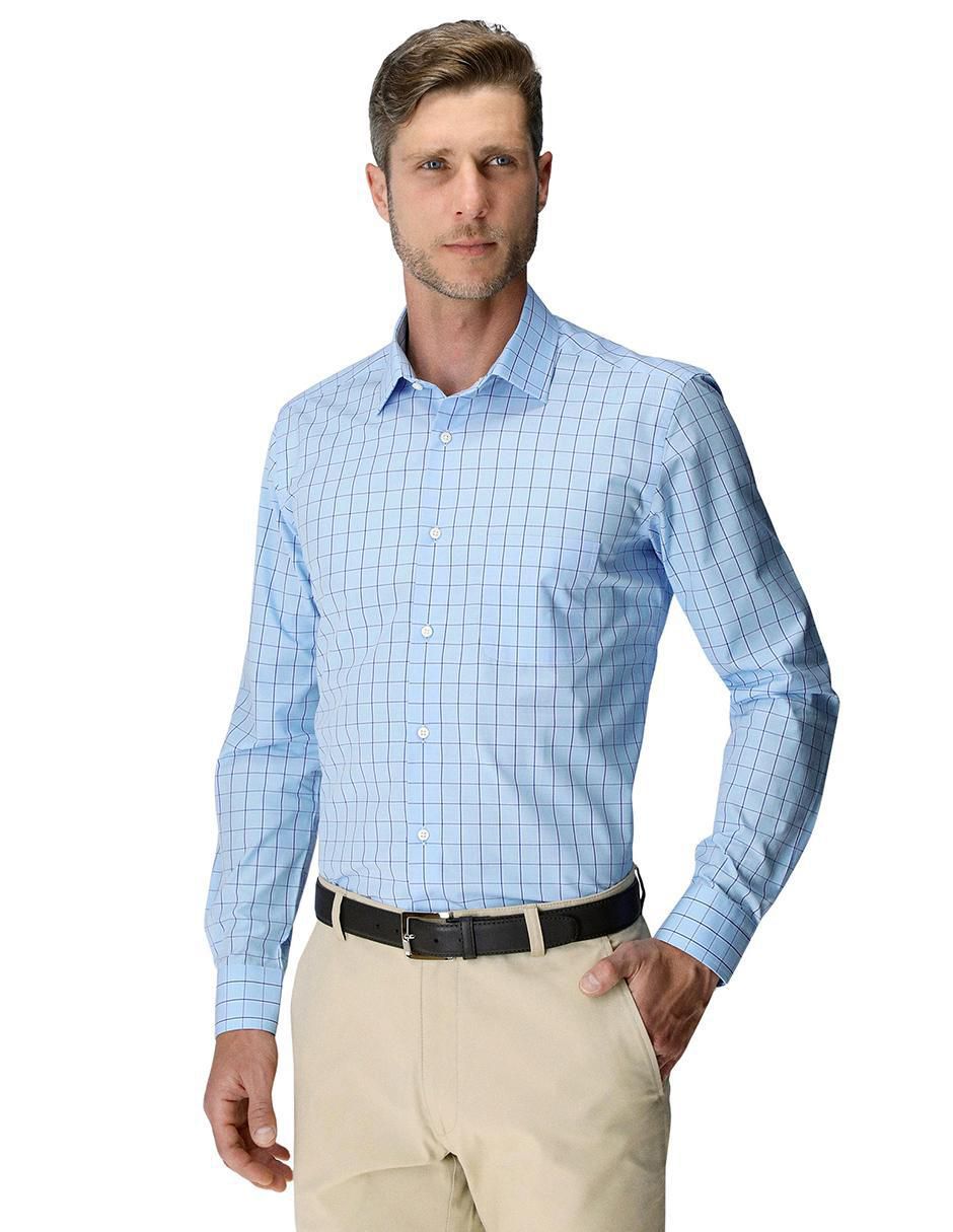 Camisa business casual de algodón manga larga para hombre 3