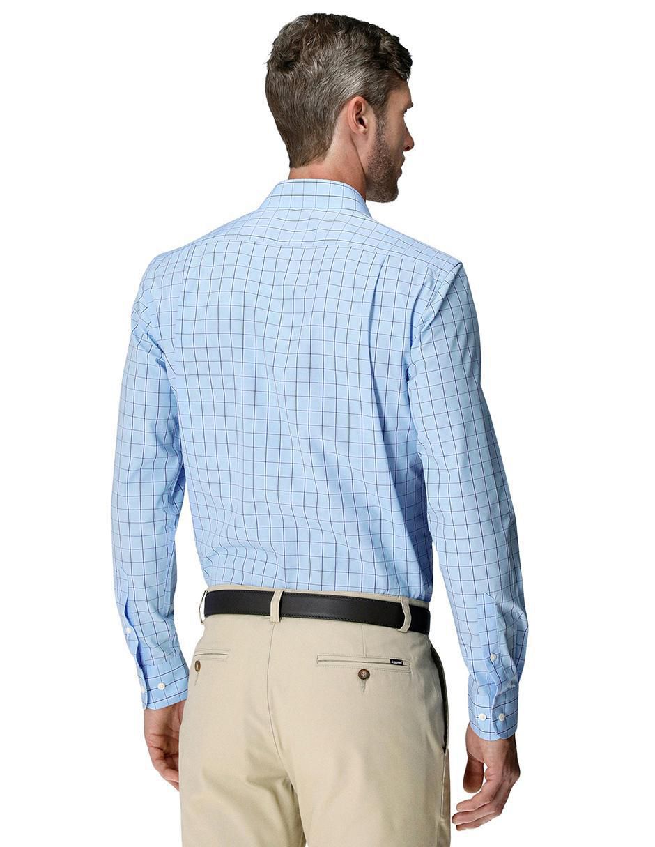 Camisa business casual de algodón manga larga para hombre 4