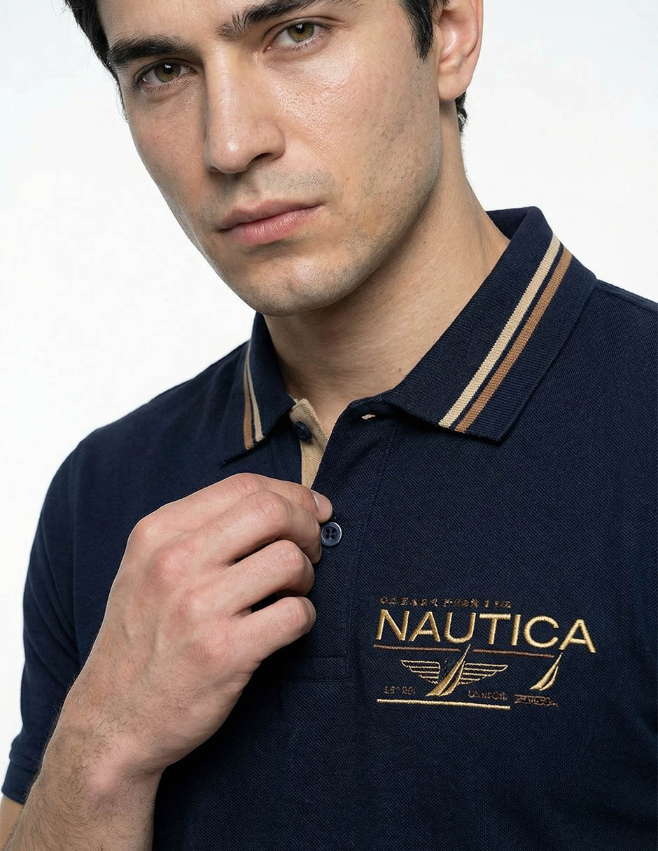 Playera tipo polo Nautica para hombre