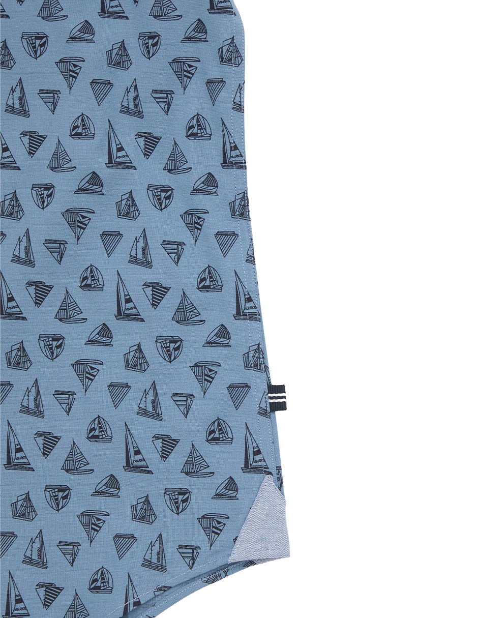 Camisa casual Nautica de algodón manga corta para hombre