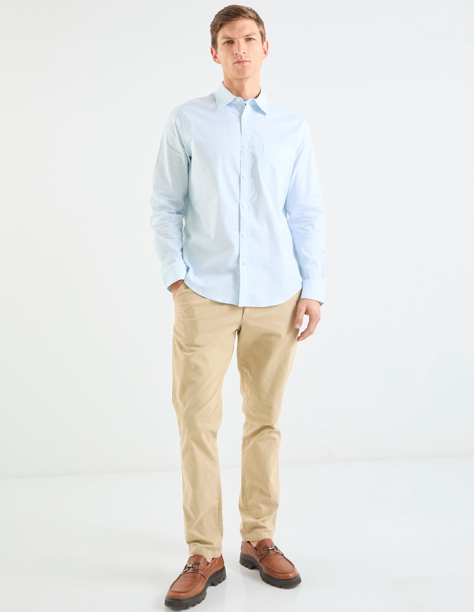 Camisa casual Nautica manga larga para hombre
